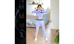 Магнитный обруч Hula Hoop HHM13 с утяжелителем, счётчиком HMS и поясом BR163, зелёный