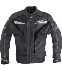 Men’s Motorcycle Jacket W-TEC Progair - Black-Fluo