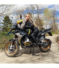 Moteriška motociklininkų striukė W-TEC Progair Lady - Juoda-fluo