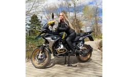 Moteriška motociklininkų striukė W-TEC Progair Lady - Juoda-fluo