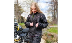 Women’s Motorcycle Jacket W-TEC Progair Lady - Black-Fluo