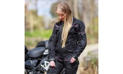 Women’s Motorcycle Jacket W-TEC Progair Lady - Black-Fluo