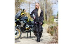 Moteriška motociklininkų striukė W-TEC Progair Lady - Juoda-fluo
