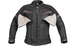 Moteriška motociklininkų striukė W-TEC Progair Lady - Juoda-fluo