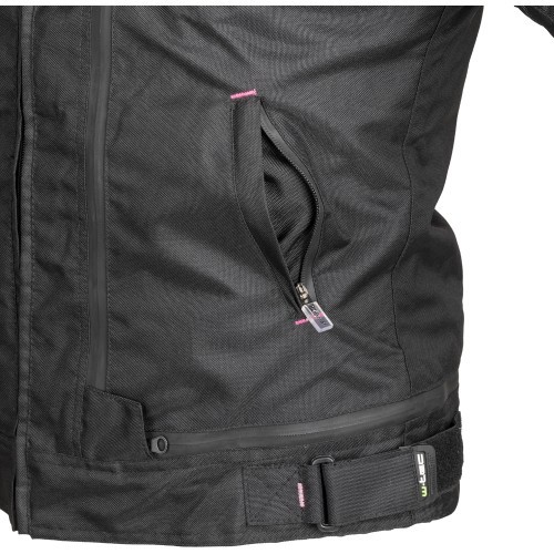 Moteriška motociklininkų striukė W-TEC Progair Lady - Juoda-fluo