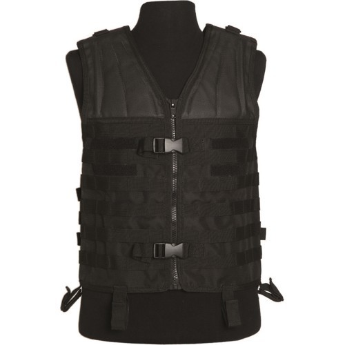 Чёрный тактический жилет MOLLE