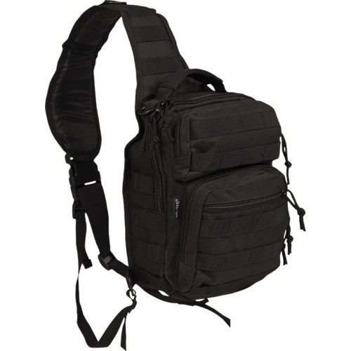 Штурмовой рюкзак Mil-Tec на одной лямке, малый, чёрный