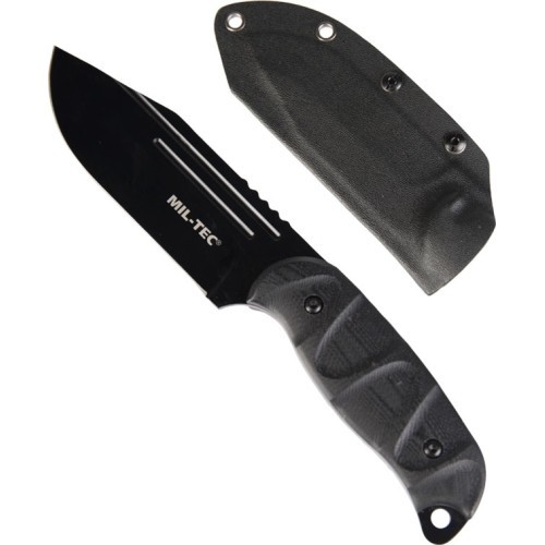 Juodas kovinis peilis G10 su Kydex® dėklu
