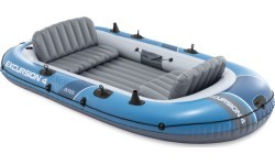 Надувная лодка Intex Excursion 4 на 4 человека, насос, 2 весла, сумка 66324