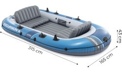 Pripučiama valtis Intex Excursion 4, 4 vietų, su pompa, 2 irklai ir krepšys 66324