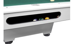 Biliardo stalas Triumph Plus, Pool, 8 ft, matinis baltas, Club Cloth geltonai žalias