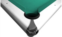 Biliardo stalas Triumph Plus, Pool, 8 ft, matinis baltas, Club Cloth geltonai žalias