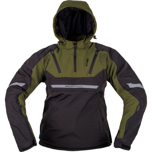 Vyriška softshell motociklininko striukė W-TEC Annorack - Chaki-juoda