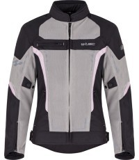 Moteriška vasarinė motociklininko striukė W-TEC Mirelia - Juoda-pilka-fluo