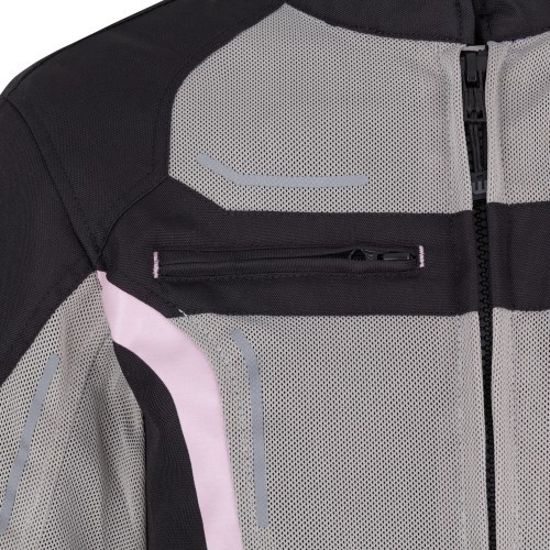 Women’s Summer Motorcycle Jacket W-TEC Mirelia - Black-Grey-Fluo