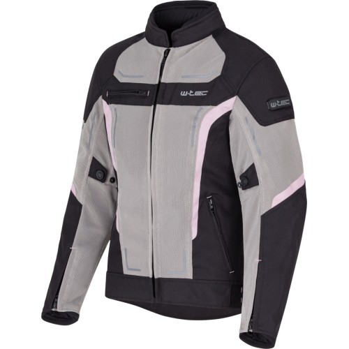 Moteriška vasarinė motociklininko striukė W-TEC Mirelia - Juoda ir pilka