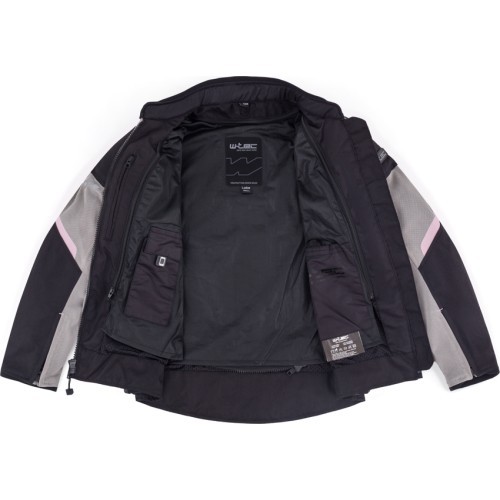 Women’s Summer Motorcycle Jacket W-TEC Mirelia - Black and grey