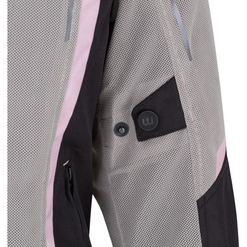 Women’s Summer Motorcycle Jacket W-TEC Mirelia - Black and grey
