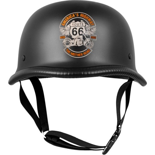 Retro Open Face Motorcycle Helmet Sodager Route 66