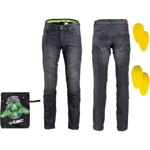 Vyriški moto džinsai W-TEC Oliver - Juoda