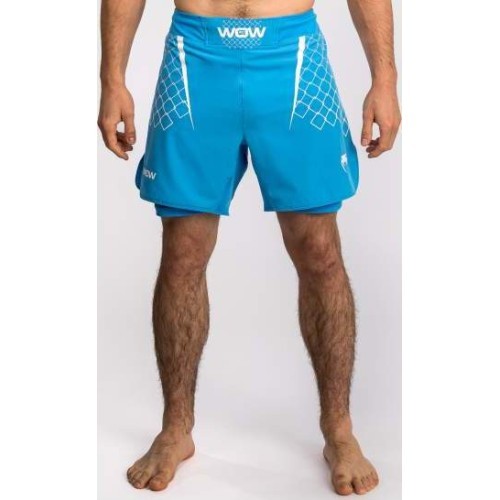 Venum x WOW FC vyriški kovinių sportų šortai, Pacific Blue