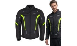 Men’s Summer Motorcycle Jacket W-TEC Mirelio - Black-Fluo