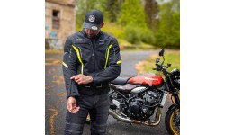 Vyriška vasarinė motociklininko striukė W-TEC Mirelio - Juoda ir pilka