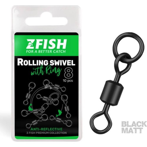ZFISH sukamasis suktukas su žiedu Black Matt, dydis 8/26 kg