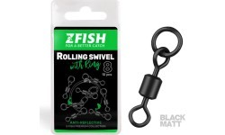 ZFISH Rolling Swivel with Ring Black Matt size 8/26Kg