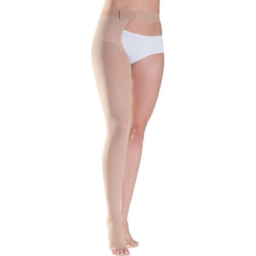 Kompresinės kojinės su diržu COTTON by SIGVARIS, 2 kompresijos klasė - M - Normalus - Dešinė