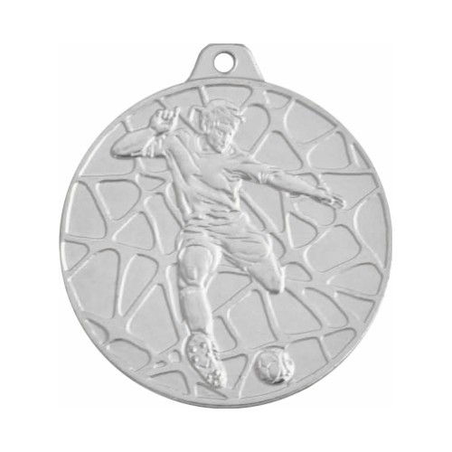 Medalis E11 Futbolas - 50 mm - Sidabrinė