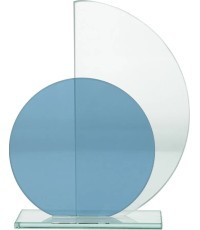 Saffron glass award - 18cm - Blue