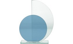 Стеклянная награда Saffron - 18cm - Синий