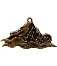 MTL826 Swimming Medal - 35 mm - Gold
