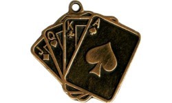 MTL814 Cards Medal - 55 mm - Gold