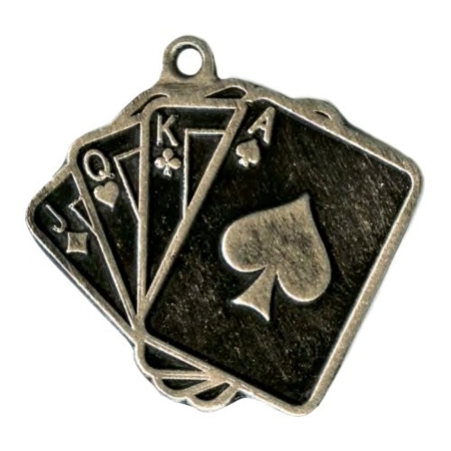 MTL814 Cards Medal - 55 mm - Silver