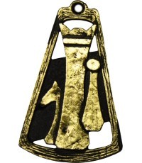 Medalis MTL758 Šachmatai - 90 mm - Auksinė