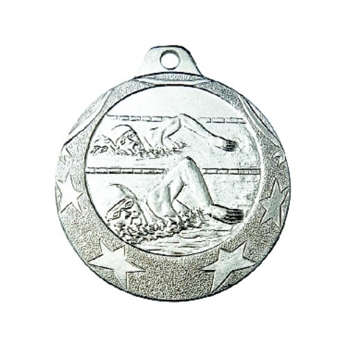 Medal IL178 Swimming - 40 mm - Silver
