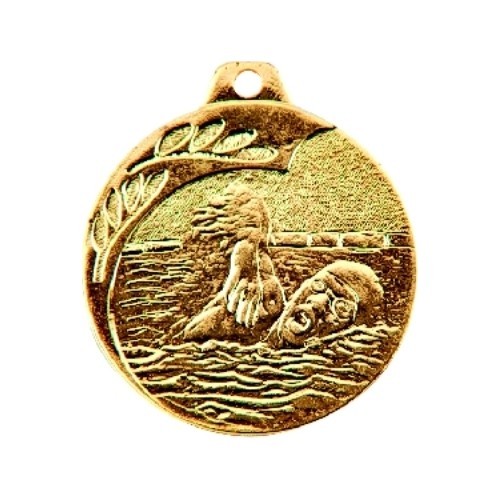 NP10 Swimming Medal - 40 mm - Gold