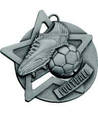 Медаль SM1 Футбол - 65 мм - Серебристый