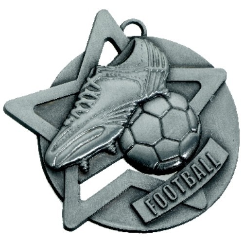 Medalis SM1 Futbolas - 65 mm - Sidabrinė