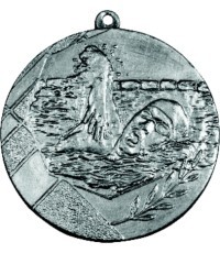 Medal K10 Swimming - 50 mm - Silver