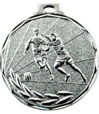 Medalis E10 Futbolas - 50 mm - Sidabrinė