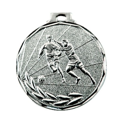 Medalis E10 Futbolas - 50 mm - Sidabrinė