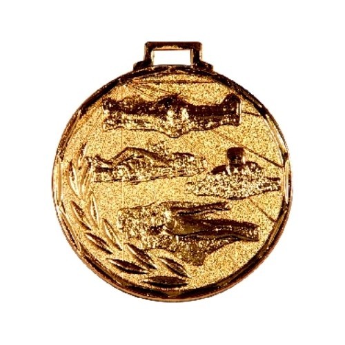 Medal E9 Swimming - 50 mm - Gold