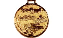 Medal E9 Swimming - 50 mm - Gold