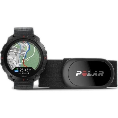 Polar Grit X2 Pro Sport išmanusis laikrodis - Juoda - Su H10 širdies ritmo jutikliu