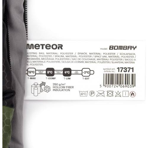 Спальный мешок Meteor Bombay L - Black / green