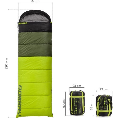 Спальный мешок Meteor Bombay L - Black / green