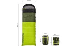 Śpiwór meteor bombay l - Black / Green